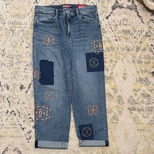 Lucky Brand Patchwork Embroidery jeans